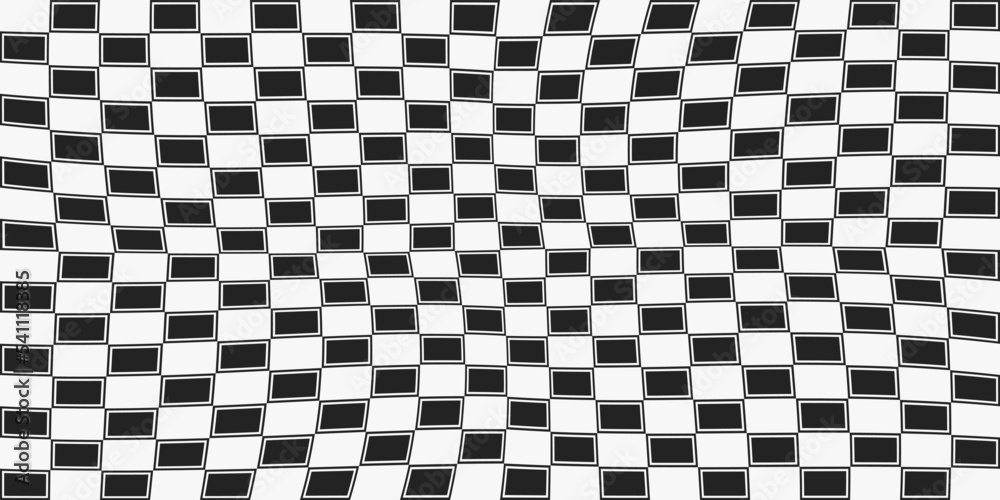 Aufkleber checkered, slightly curly pattern of rectangles. interior decoration and print on the surface.