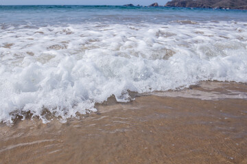 olas en la playa mexicana de punta perula, en jalisco mexico
