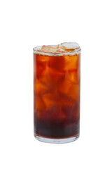 Iced Americano with a white background
