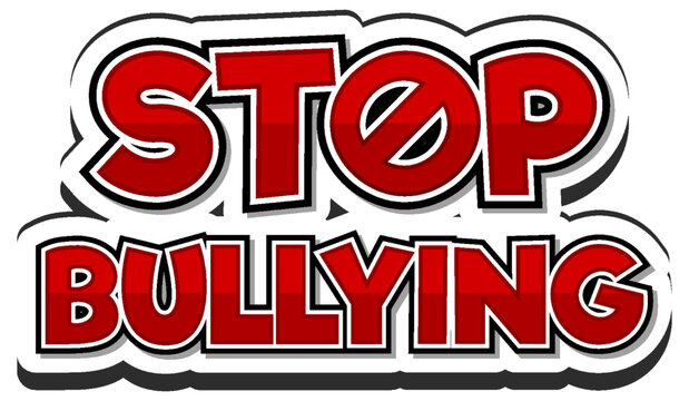 Stop Bullying text for banner or poster design