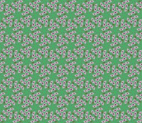 Seamless pattern with rhombus. Grid. For wallpaper, wrapping, covers. Seamless rhombuses for fabric, shirts, linens. Geranium, pelargonium. Seamless floral background for textile print, cotton fabric.