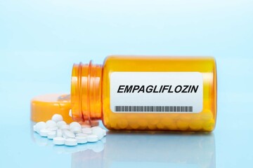 Empagliflozin Drug In Prescription Medication  Pills Bottle - obrazy, fototapety, plakaty