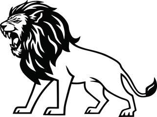 Angry Lion Roar Logo Mascot 