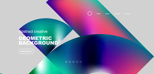 Shiny circles and round elements geometric background. Vector illustration for wallpaper, banner, background, leaflet, catalog, cover, flyer