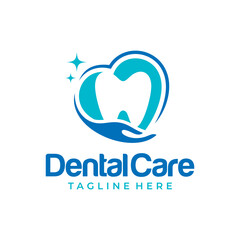 Creative dental clinic logo vector. Abstract dental symbol icon with modern design style