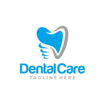 Creative dental clinic logo vector. Abstract dental symbol icon with modern design style
