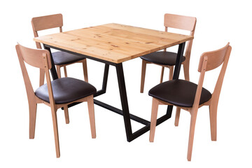Modern dining table set.