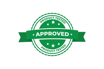 Approved label stamp vector element