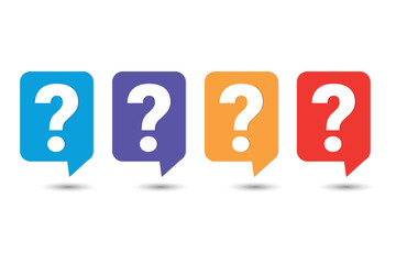 Question mark icon set design.