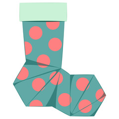 Origami polkadot sock
