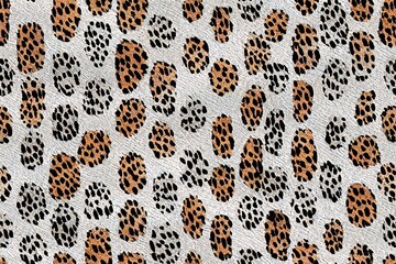 seamless watercolor leopard skin pattern on textures background
