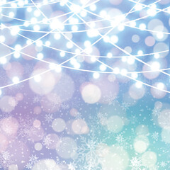 Abstract background with bokeh lights. Vector