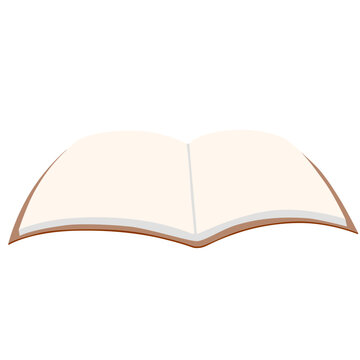 Book vector illustration in flat style. Open lying book icon or object for design