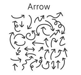 arrow icon set with line style