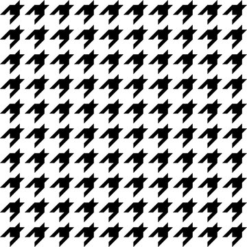 black and white seamless houndstooth pattern vector design