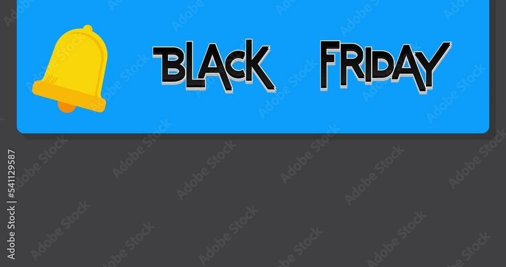 Poster black friday text on notification bubble from portable information device screen. mobile app message