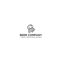 beer logo icon vector template design illustration