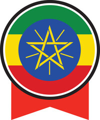 Ethiopia flag, the flag of Ethiopia, vector illustration	
