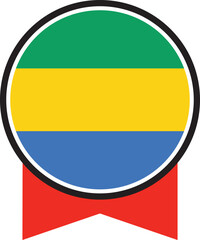 Gabon flag, the flag of Gabon, vector illustration	
