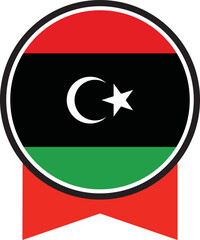 Libya flag, the flag of Libya, vector illustration	
