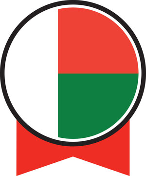Madagascar flag, the flag of Madagascar, vector illustration	
