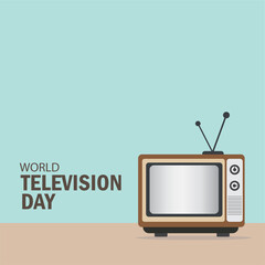 Vector Illustration of World Television Day. Simple and Elegant Design