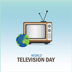 Vector Illustration of World Television Day. Simple and Elegant Design