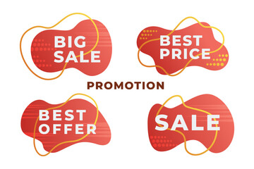 Banner set promotion sale vector design