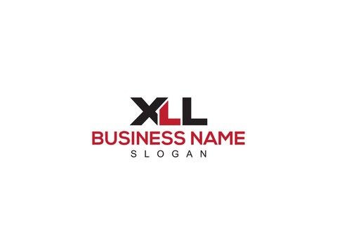 Modern Alphabet XLL x l l Logo Icon Vector Stock Image Design