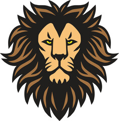 Plakat Lion Head Logo Design Template Illustration