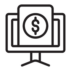 Online Banking line icon