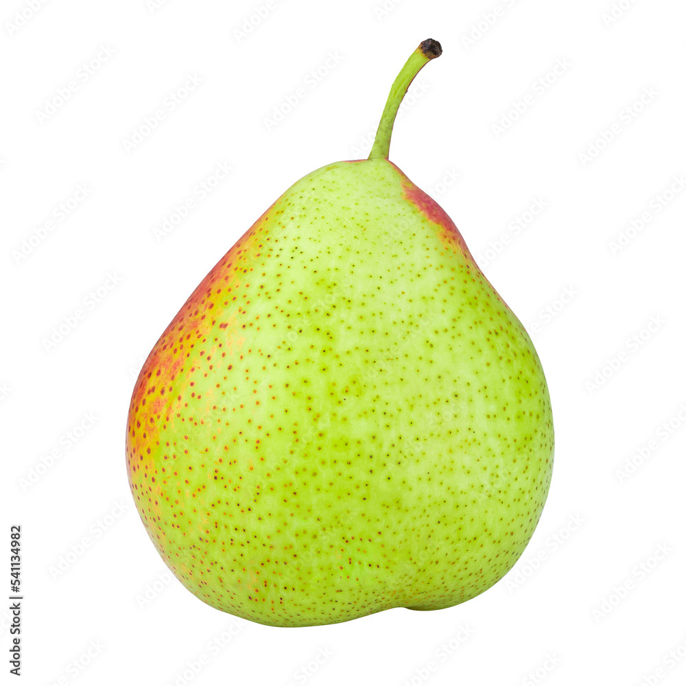 Canvas Prints Green pears cut in half and sliced to pieces separately isolated over alpha background - Canvas Prints