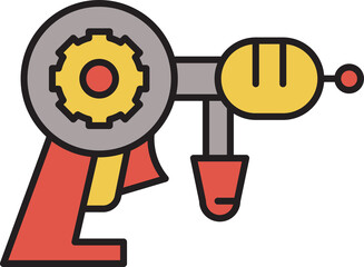 comic space gun icon illustration