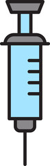 medical syringe icon illustration