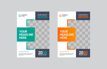 Professional corporate book cover template