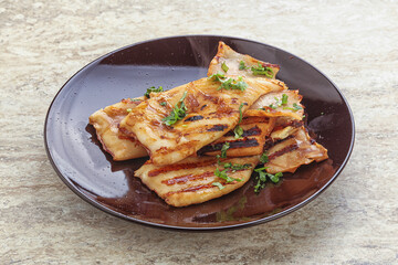 Grilled squid with unagi sauce