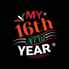 HAPPY NEW YEAR T-SHIRT DESIGN
