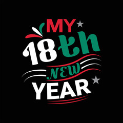 HAPPY NEW YEAR T-SHIRT DESIGN