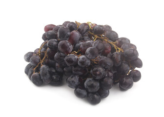 Dark grapes isolated on white background close up