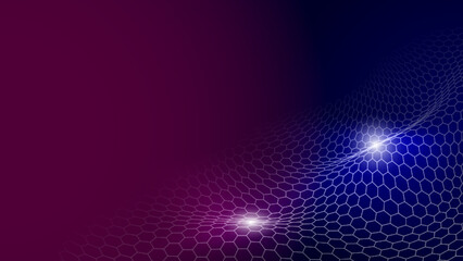 Obraz premium wavy hexagon net abstract background. suitable for poster, banner and other design purpose