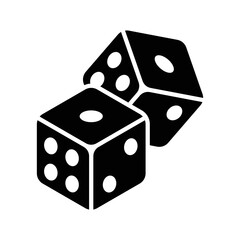 dice icon vector design template in white background