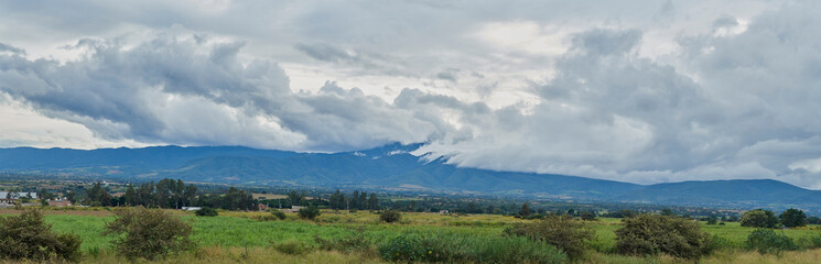 Fototapeta premium panoramico, nubes, ameca, arbol