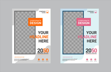 Fototapeta na wymiar Creative corporate book cover design