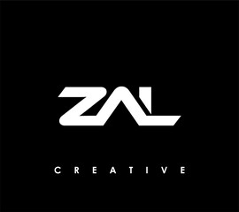 ZAL Letter Initial Logo Design Template Vector Illustration - obrazy, fototapety, plakaty