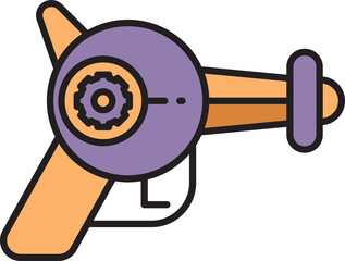 futuristic and space gun icon illustration