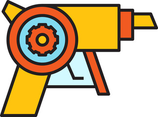 futuristic and space gun icon illustration