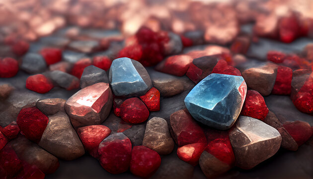 Gemstone ruby and sapphire