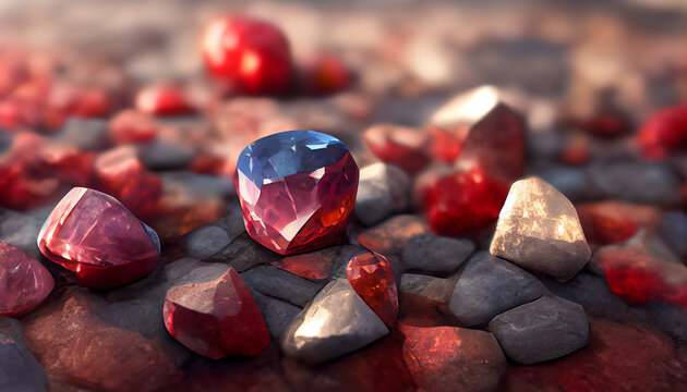 Gemstone ruby and sapphire