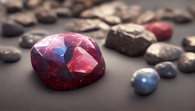 Gemstone ruby and sapphire