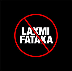 Laxmi Fataka banned vector icon. No Laxmi Fataka icon.